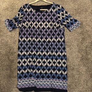 R&K Blue and Purple Geometric Dress